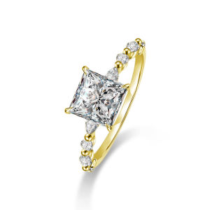 GANGZHENGSHENG | Sterling Silver Fade-Resistant Moissanite Ring