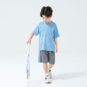 CHENGQU | Quick-Dry Summer Sports Set for Boys Ice Silk Mesh Short Sleeve Shorts