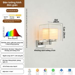 FANZHEN | Đèn Tường Trang Trí Bằng Kính và Giấy