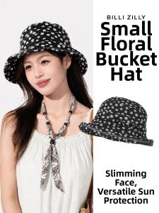 BILLI ZILLY | Floral Black Bow Sun Protection Fisherman Hat
