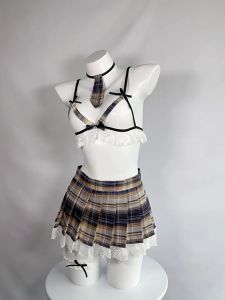 ชุดนอนเซ็กซี่ลายตารางหวาน 2462 จัดส่งที่รวดเร็ว