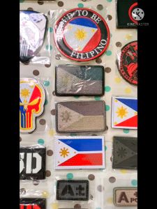 Fashion Velcroo Flag Patch for Philippines Ruberrized PVC tactical patches badges