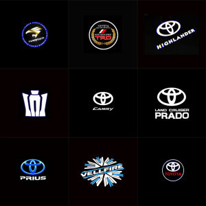 LED Logo Light For Toyota，Car Door Shadow Projection Welcome Lights For TOYOTA Mark X/Highlander/Crown/Prius/Vellfire/Prado