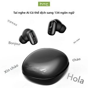 Tai Nghe Dịch Thuật Thời Gian Thực HTC NE75 AI Âm Thanh Vòm 3D Thiết Kế Ôm Tai Thoải Mái Tai Nghe TWS Trong Tai Hỗ Trợ Dịch Thuật Ngôn Ngữ Cho Du Lịch Và Chơi Game