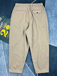 Pure Cotton Fleece-lined Thickened Tapered Casual Pants Male Loose Straight Elastic Waist Cityboy Cargo Pants Japanese Trendy