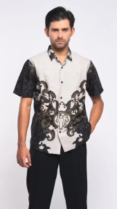 KEMEJA KANTOR BATIK PRIA HALUS LENGAN PENDEK TERBARU FASHION PRIA BAJU COWO MATARAM Parang Modern HBMJ 73841