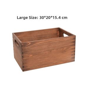 Vintage Solid Wood With Buckle Mortise and Tenon Storage Box