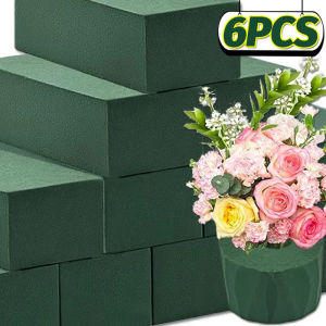 Anglebabylife 6 cái gạch xốp hoa vuông hấp thụ nước khô ướt Nhân Tạo Hoa bùn tự làm vườn tiệc cưới hoa phụ kiện đóng gói
