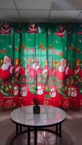 【Fast Delivered】85×190cm Christmas Kurtina Suksukan Non‑Ring Window Door Curtain