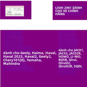 Công Cụ Lập Trình Chìa Khóa Ô Tô 2 Trong 1 LISHI Của Trung Quốc Tương Thích Với Mahindra Qirui BQSB Yamaha Geely Haima Haval HOWO JAC LDV Chery