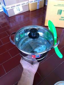 COD Panci Kukus mini tutup Stainles16cm/Panci Kopi MURAH COD
