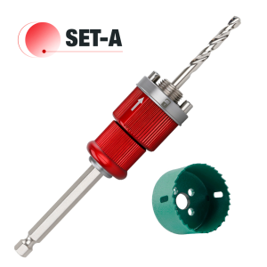 Dụng Cụ Mở Lỗ Chế Biến Gỗ Với Lưỡi Cưa Lỗ Carbide Đầu Lục Giác Tự Khóa Tháo Nhanh Dùng Được Cho Gỗ Thạch Cao & Nhựa Phù Hợp Đa Năng