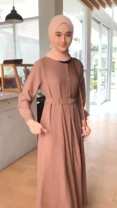 Gamis Monna & Dress Sandira Belt: Pilihan Busui Friendly Syari Muslimah Jumbo Terbaru Itycrepe Kekinian
