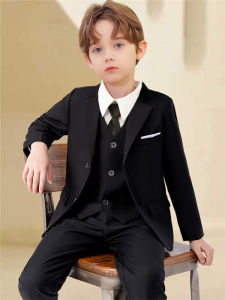 Childrens Suit Set Boys Host Piano Performance Clothes British Style Handsome Boy Flower Boy Suit Jacket Cotton Blend