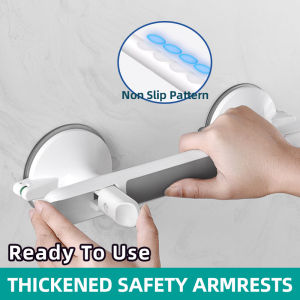Strong Vacuum Suction Cup Grab Bars Bathroom Shower Handle Shower Accessories For Elderly Bathroom Grab Toilet Handle