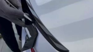 Car 7D Carbon Fiber Sticker Waterproof Glossy Vinyl Roll Motorcycle Decal Multi w/scraper