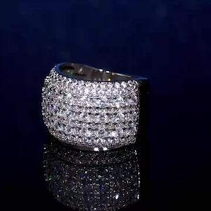 Huitan Gorgeous Wedding Bands Rings for Women Full Brilliant Cubic Zirconia Bling Bling Female Accessories Party Trendy Jewelry
