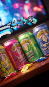 Minuman Impor Amerika Warheads Sour Soda Drink 355 Ml x 3 Varian Blue Raspberry Green Apple Peach Black Cherry Watermelon Sunkist Varian Berry Lemonade Grape Crush Varian Orange Soda Strawberry 7 Up Varian Cherry Soda