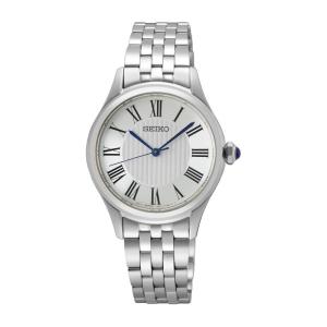 SEIKO Ladies SUR609P1 Wristwatch White Dial Silver Stainless Steel Strap
