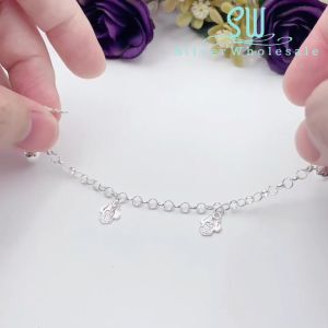 SilverWholesale #BB204 Original Silver 925 "Adorable Minnie Mouse" Baby Bracelet Anklet (Gelang Kaki/Tangan untuk Baby)