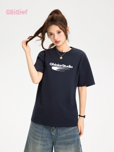 Gbiaior | Casual Loose Round Neck T-Shirt Green Print