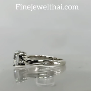 Finejewelthai-แหวน-แหวนเพชร-แหวนเงินแท้-Diamond-CZ-Silver-Ring-R1043cz (ราคาต่อวง เลือกสีตัวเรือนได้)
