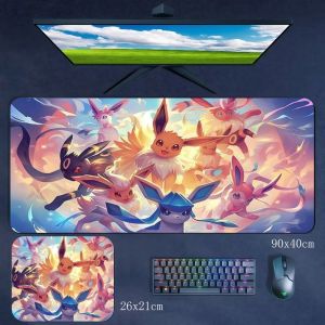 Potdemiel | Cartoon Rubber Mouse Pad Multi-size Optional Office 90x40cm Computer Keyboard Pad Table Mat Student Wrist Guard Cute Writing Pad