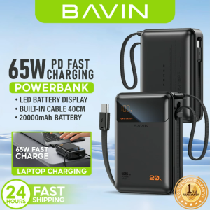 BAVIN PC1188S 20000mAh 65W / PC1187S 10000mAh PD Fast Charging Powerbank w/ LED Display Supports Laptop & Phones