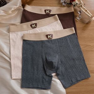 Mens Padded Crotch Flat Briefs Anti-friction for Exercise