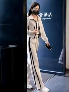 Bộ thể thao nữset thể thao quần ống rộngđồ bộ thu đông phom suông vải umi dày mịn- XƯỞNG MAY THUY LÊ