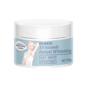 Ouhoe Instant Whitening Cream For Dark Spot Armpit Legs Knees Bleaching Nourishing Brightening Whitening Cream For Whole Body Cream Collagen Hyaluronic Acid Vitamin C Summer Achieve Whitening Cream For Underarm Skin Care 60g