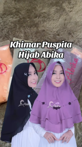 Baru Abika Hijab Khimar Puspita Ready AB 301 Ceruty Baby Doll Premium