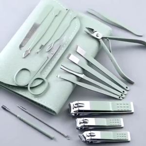 16PCS Manicure Set with Bag Nail Clippers Pedicure Set Stainless Steel Cutter for Manicure Pedicure Set HZ319