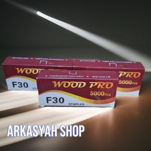 3 PCS WOOD PRO ISI STAPLES MESIN PAKU TEMBAK F30 LURUS MATA AIR NAILER NAIL GUN ANGIN STEPLES F30