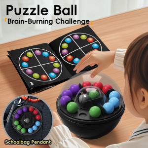 Rotating Puzzle Ball Brain Teaser Toy with Hanging Hook - Interactive Learning Game Spatial Awareness Logical Thinking