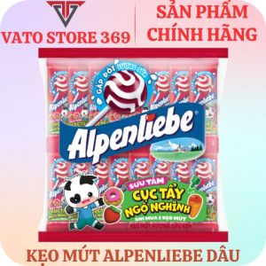 Kẹo mút ALPENLIEBE hương dâu kem que 10g