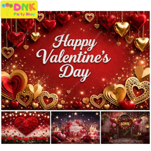 Happy Valentines Day Love Fabric Banner Backdrop 150cm Poster Cloth Thick Reusable Big Large Jumbo Party Decor Background Photo Red