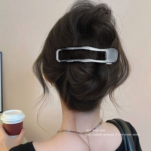 NING ZHOU | Metal Silver Large Capacity Hair Clip