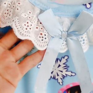 CB BT1807 Baju Tidur Daster Dress Leher Renda Anak Perempuan Lengan Pendek Motif Kartun Lucu