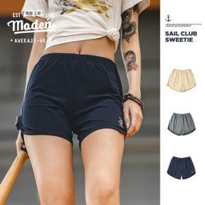 MADEN brand Tooling Style 2024 summer new Ladies Youth Morning Running American Sports Slim Shorts Breathable Slim Legs Long Butt Lift Casual Yoga girl Hot Pants