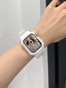 Iserisewatch Transparent Iceberg Protective Case Watchband for Apple Watch S9 S10 S11 Series 45/41mm Sports Band Creative Design