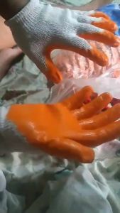 24Pcs Heavy-duty Rubber Gloves with Palm Rubber Coated 12Pair Non-slip Work Cotton Gloves