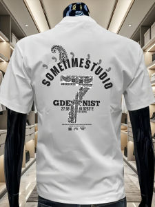 Áo Thun Nam Tay Ngắn Cotton Phun in Chữ Phong Cách Mỹ Mùa Hè Mới Thời Trang Thương Hiệu INS Tay Lửng Áo Thun Cotton Nguyên Chất