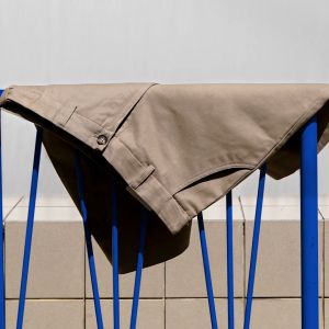 BlueButton Celana Pendek Pria | Short Pants | Board Short | Celana Pendek Chino Cream