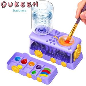 DUKEEN Hair Brush Cleaner Automatically Changes The Washing Pen Holder for Watercolor Painting Brush Rinser Watercolor Wash Pen Holder