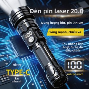 BAIXITANG | Đèn Pin LED Sạc Điện Siêu Sáng