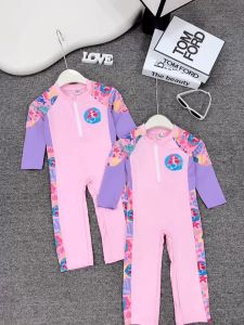 BK27 Đồ bơi bé gái liền thân dài taybikini đi biển cho bé gáiđồ bơi size 10-40kg