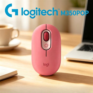 Logitech | Logitech POP M350 Quiet Mouse Wireless Bluetooth Noiseless Buttons Silent Scroll Portable Slim for Shared Office MacBook Laptop