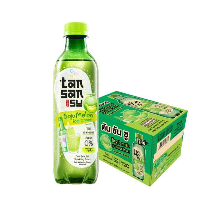 TAN SAN SU Korean Soda - Soju Melon+Ice Cream ตันซันซู กลิ่นโซจู ...