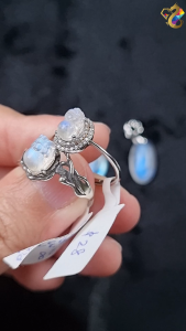 Premium Grade Blue Moonstone S925 Ring